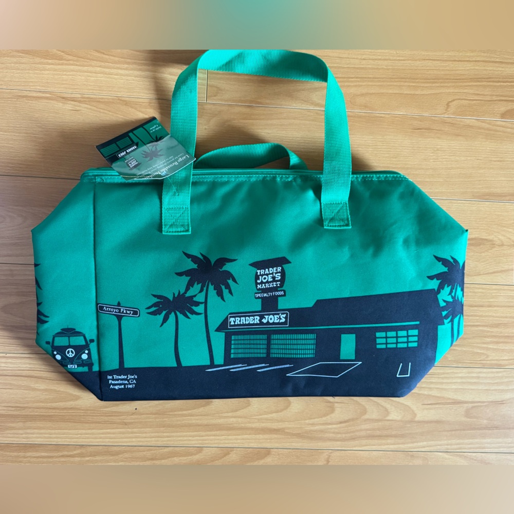 Trader Joe's Tropical Green LargeTote